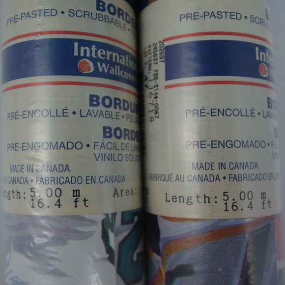 2 Rolls Vintage Sports-Themed Wallpaper Border - Picture 6 of 8